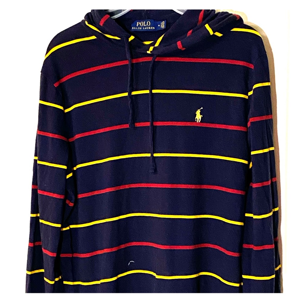 Striped Navy Ralph Lauren Polo Sweater with good